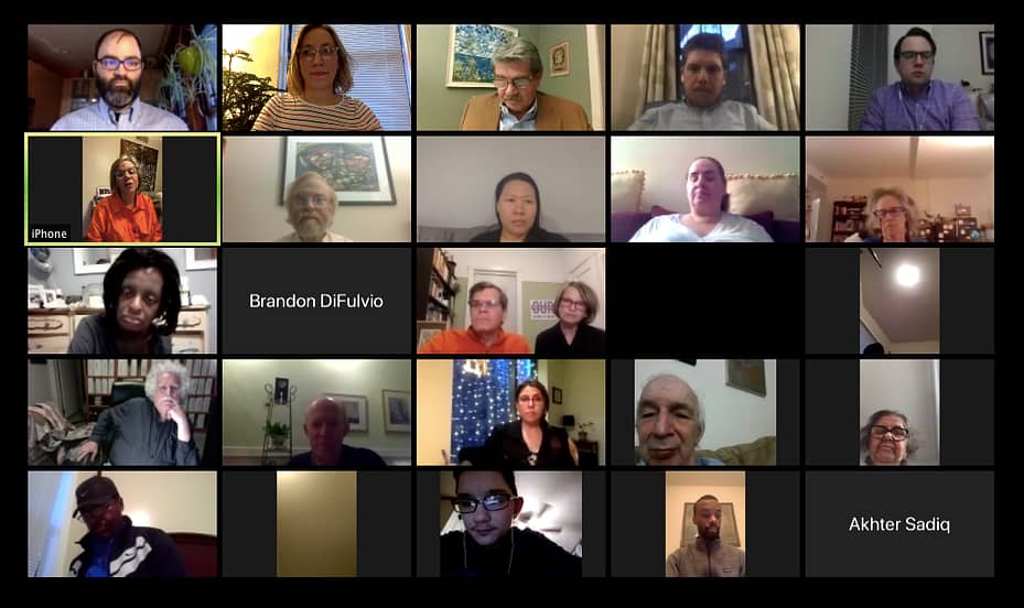Zoom conference with Congresswoman Robin Kelly - Screenshot of participants
